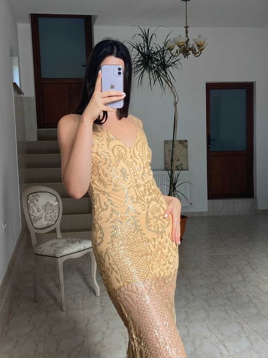 Rochie Agnes Toma nepurtata, spatele decupat, marimea M