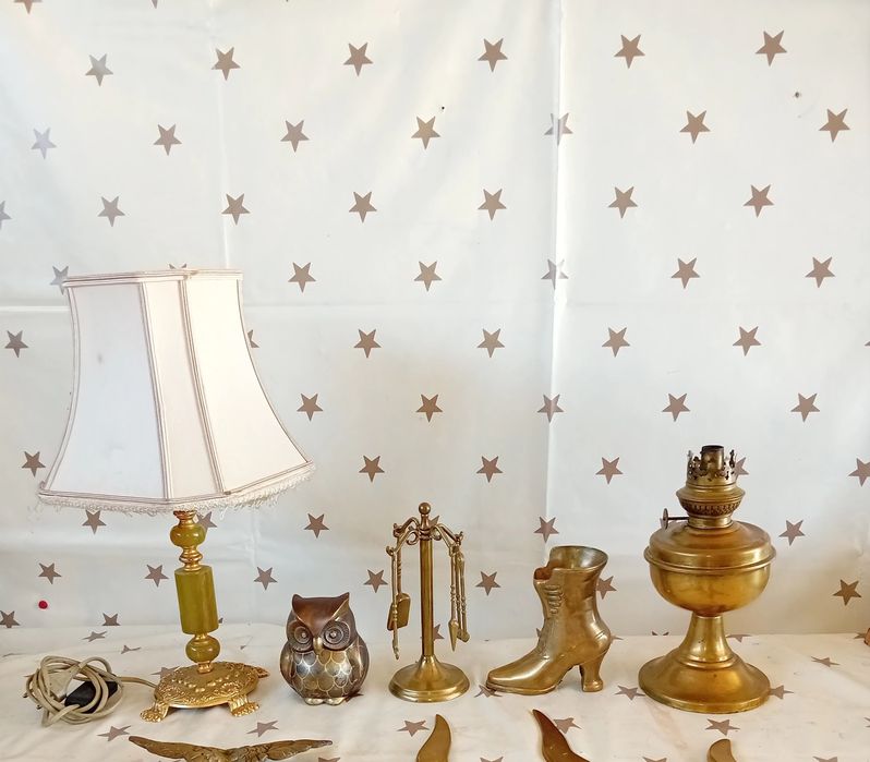 Bufniță Cizma Păsări Lampă bronz