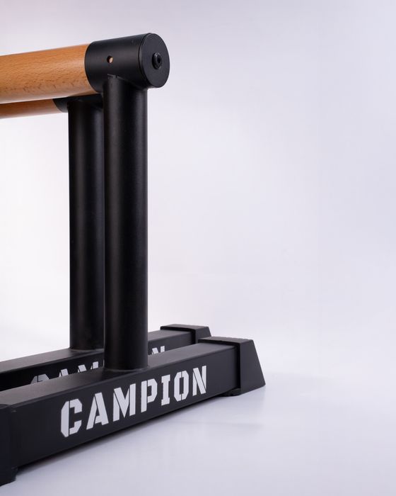 Paralele din Lemn de Fag cu Baza Metalica si Picioare de Cauciuc