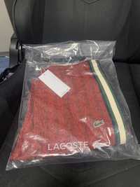 Lacoste pantaloni monogram rosu