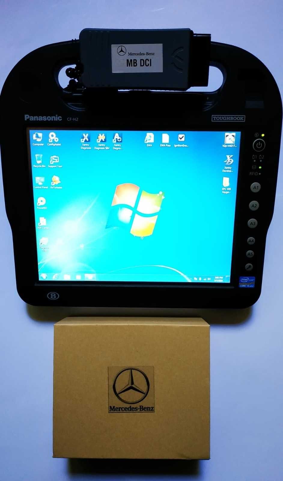 Tester auto Mercedes Mb Star Dci Xentry 2022 + Panasonic CF-H2 Tableta