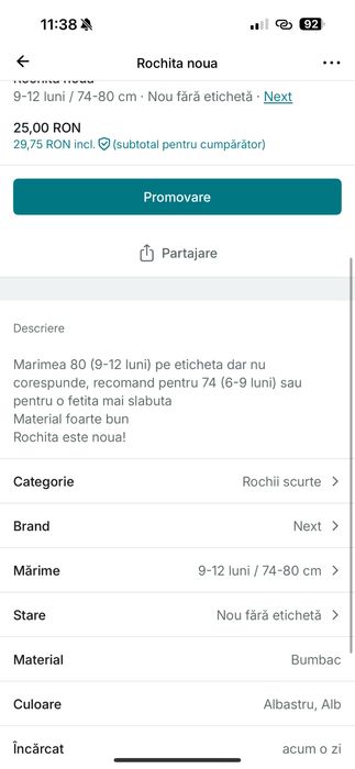 Rochita bebe next 80