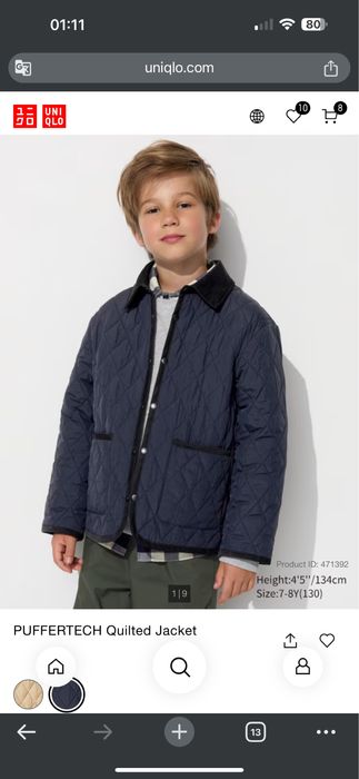 Куртка новая синяя юникло на 11-12 лет