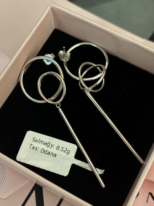 Продам серьги за 25 000 тг (925, одана, почти новые)