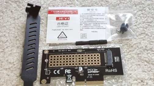 Adaptor pt SSD NVME M.2 prin PCIe 4.0/3.0