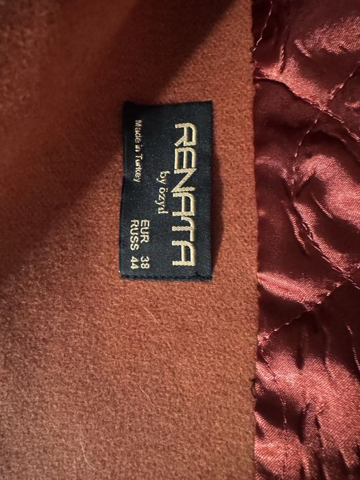 Palton din lana si casmir cu blanita mari