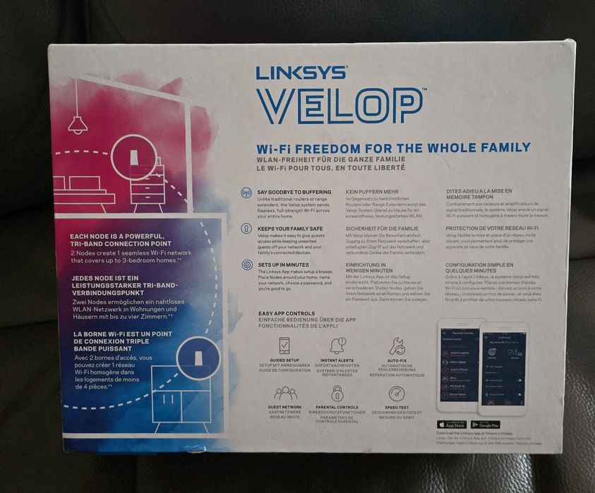 Sistem Mesh Wi-Fi Linksys Velop (2 noduri)