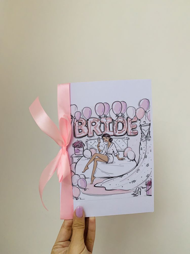 Пригласительная открытка на девичник hen party bride box  на заказ