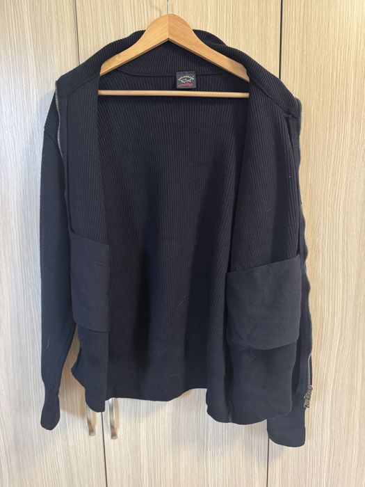 Paul Shark Мъжко Яке Вълнена Дебела Жилетка С Цип Размер XL