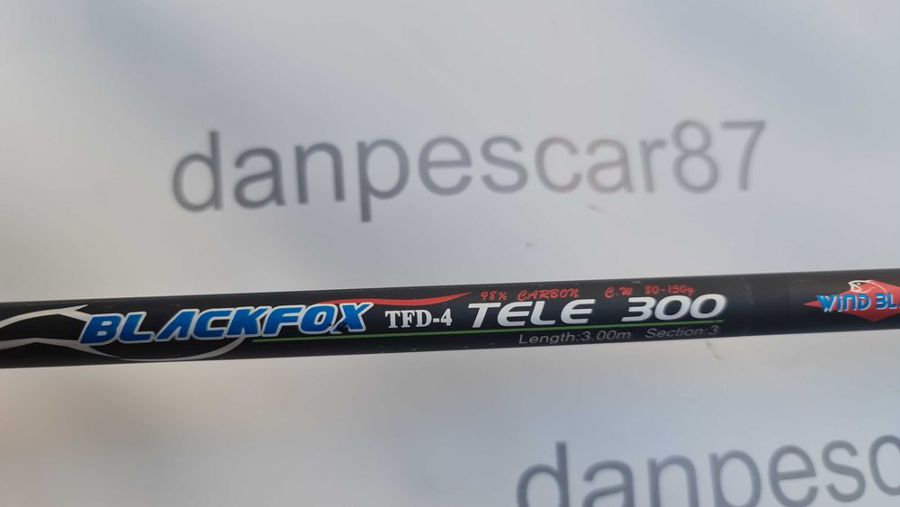Lanseta fibra carbon Wind Blade TFD4 Feeder 3 metri A:80-150gr