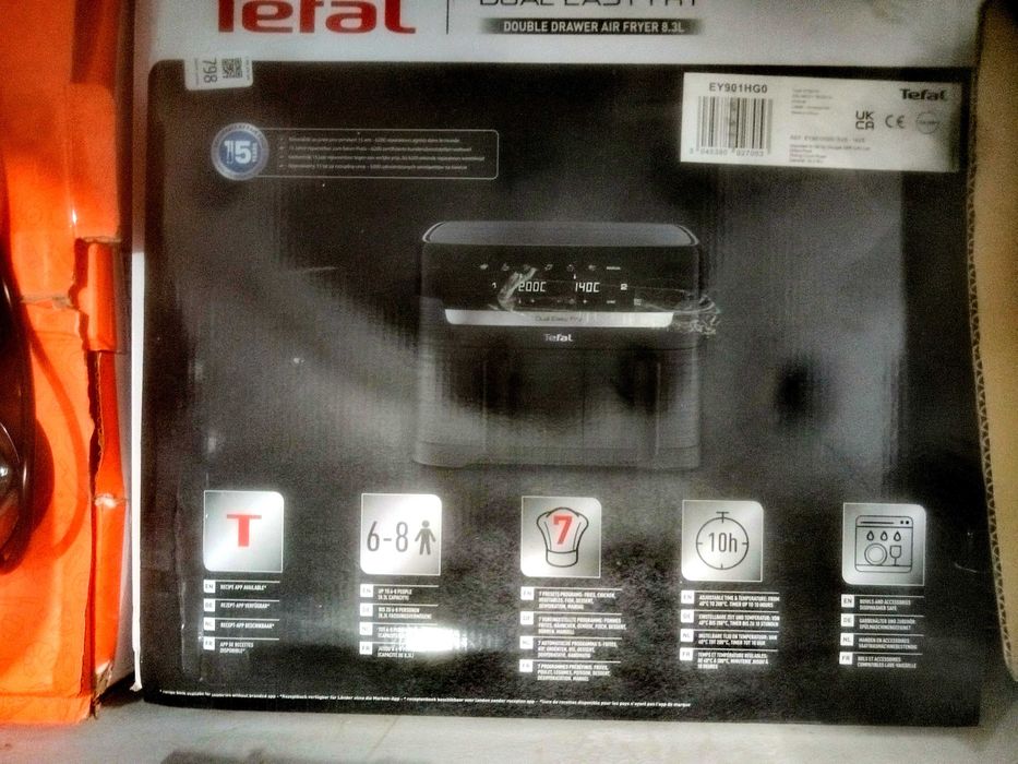 Нов Еър Фраяр Tefal Dual Easy Fry & Grill 8.3 Литра