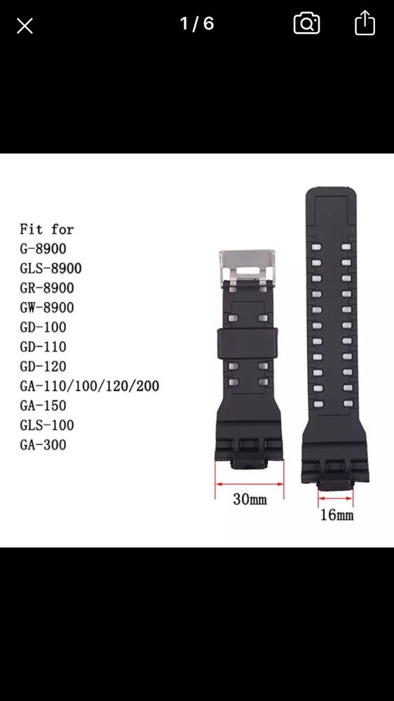 Каишка безел Casio G-shock-GA100,GA110,GA120верижка часовник