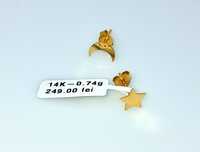 Bijuteria Royal cercei din aur 14k 0.74 gr