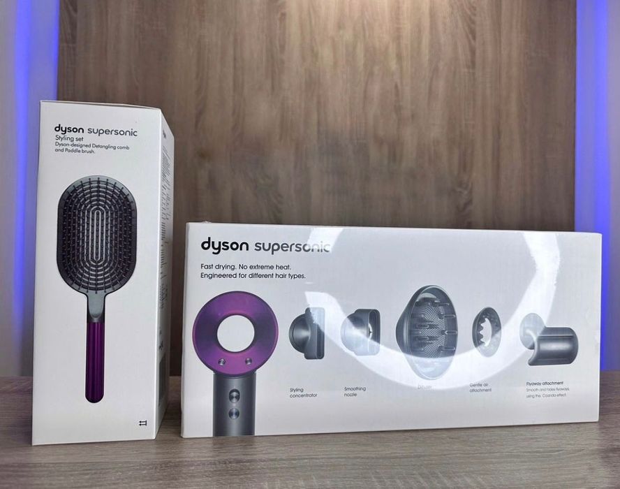 Продам Dyson Supersonic Стайлер Фен Мощный в цвете Фуксия + Расчески