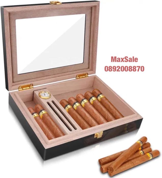 Кутия за пури пурети хумидор от кедрово дърво cohiba galiner