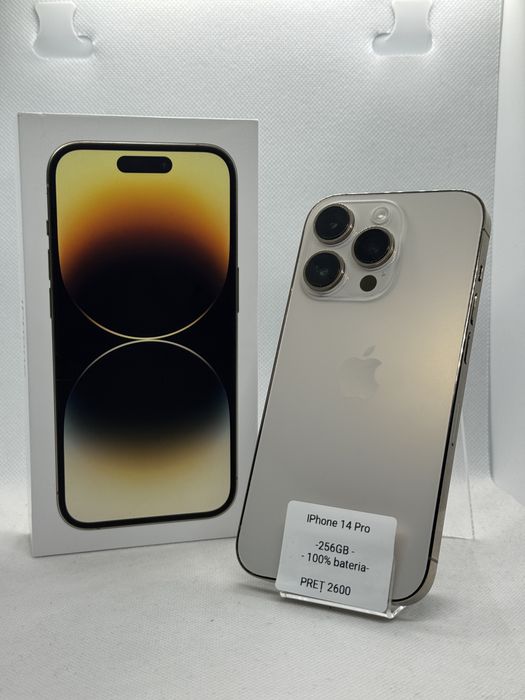 Magazin Vindem: Iphone 14 Pro, 256GB, 100% bateria