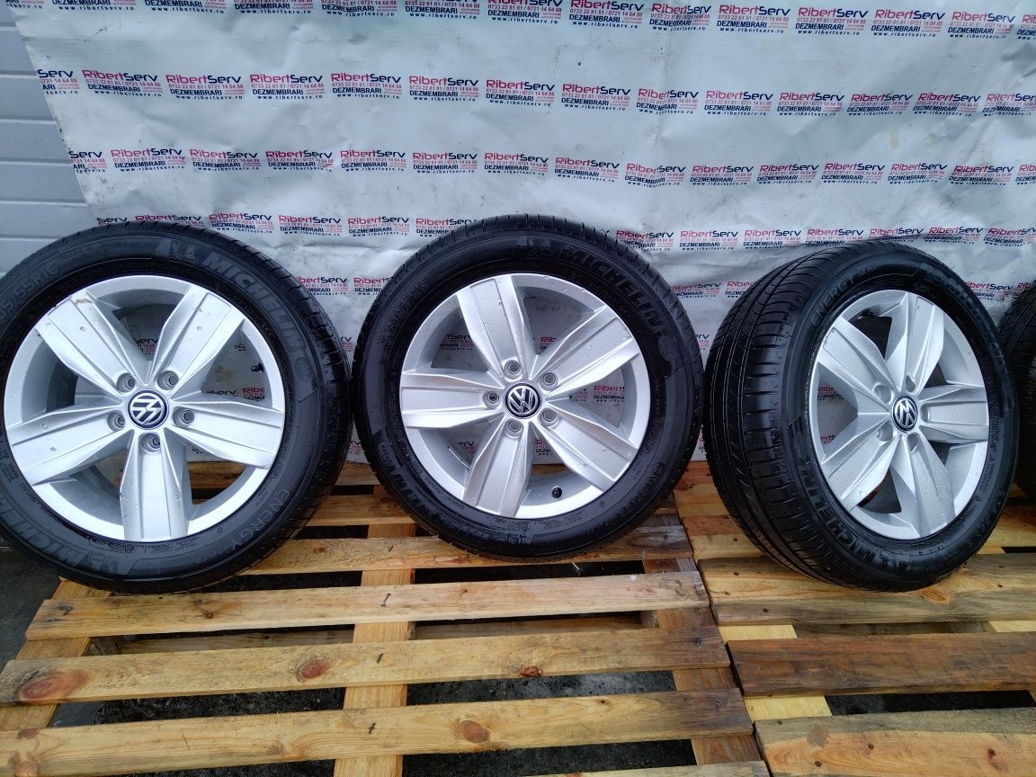 Set Jante Volkswagen aliaj R16 si anvelope vara Michelin