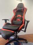 Scaun nou gaming Bergara rotativ, PVC rosu+negru