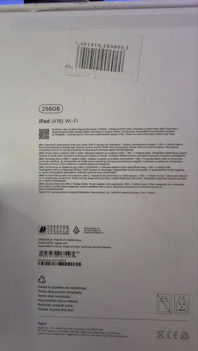 Apple iPad 11 (A16) 256GB Silver Wifi + Husa Smart Folio