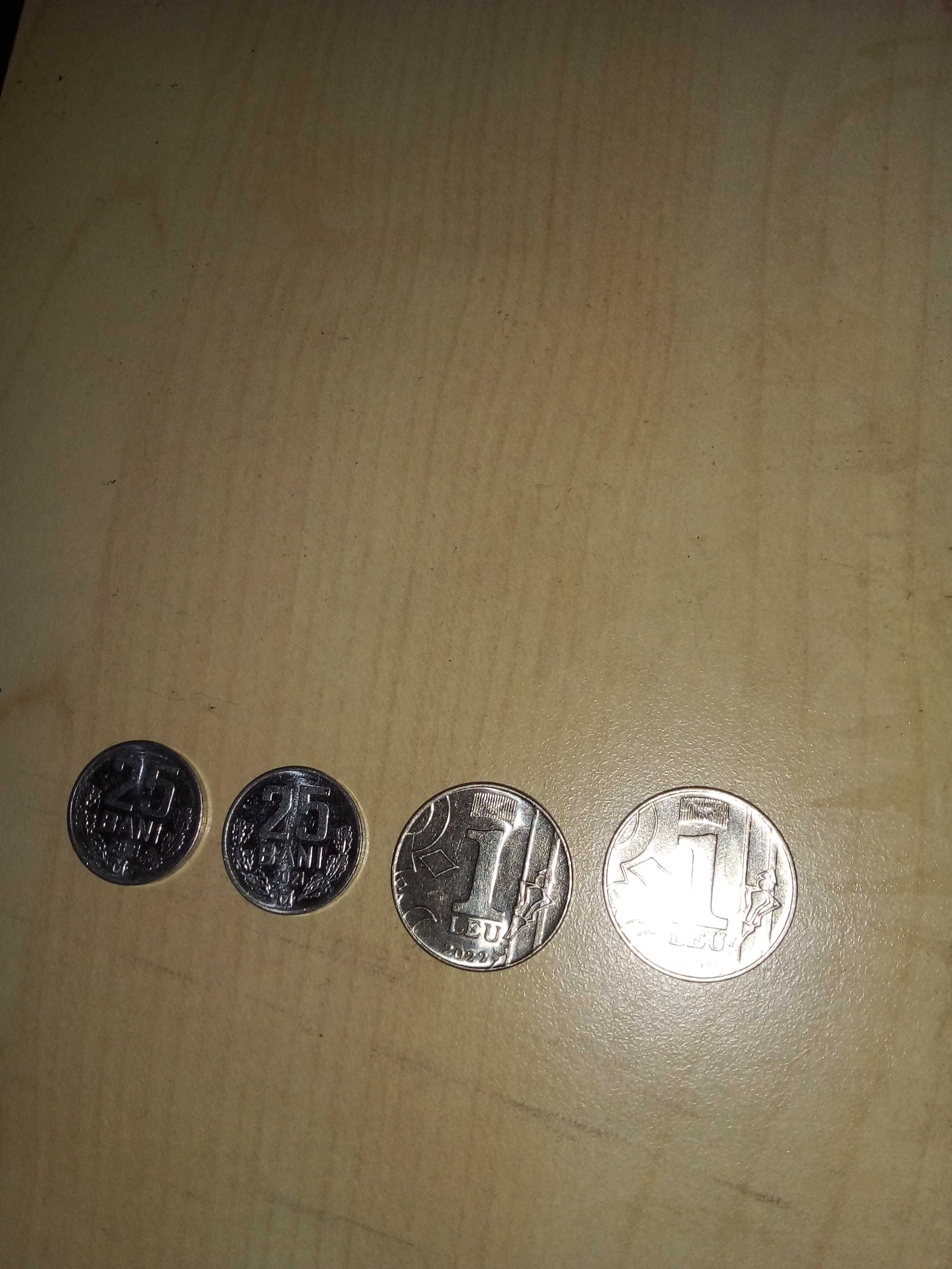 Monezi colectie 10,20 centi si lei
