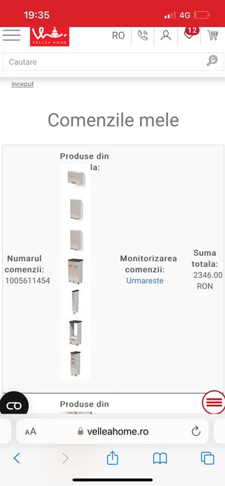 Mobila lucioasa de bucatarie bej