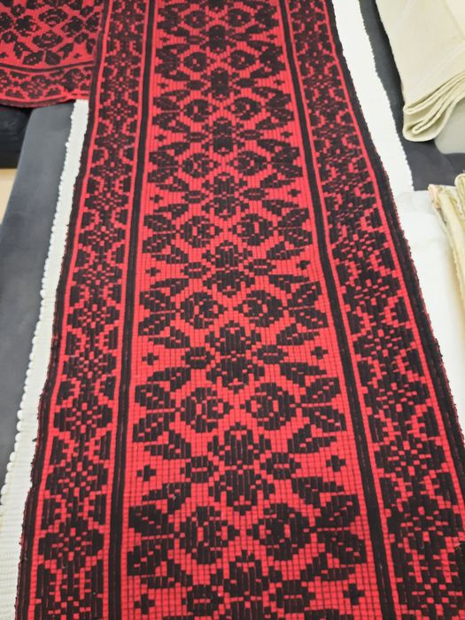 Presuri tesute la razboi, stergare alb/negru bumbac