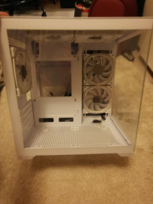 Carcasa Pro Gaming Ambra White, Cube Tower, M-ATX, fara sursa, 5x ARGB