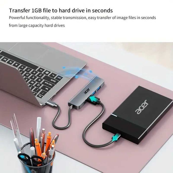 Докинг Станция Acer за Смартфон Таблет Лаптоп USB Type-C към HDMI