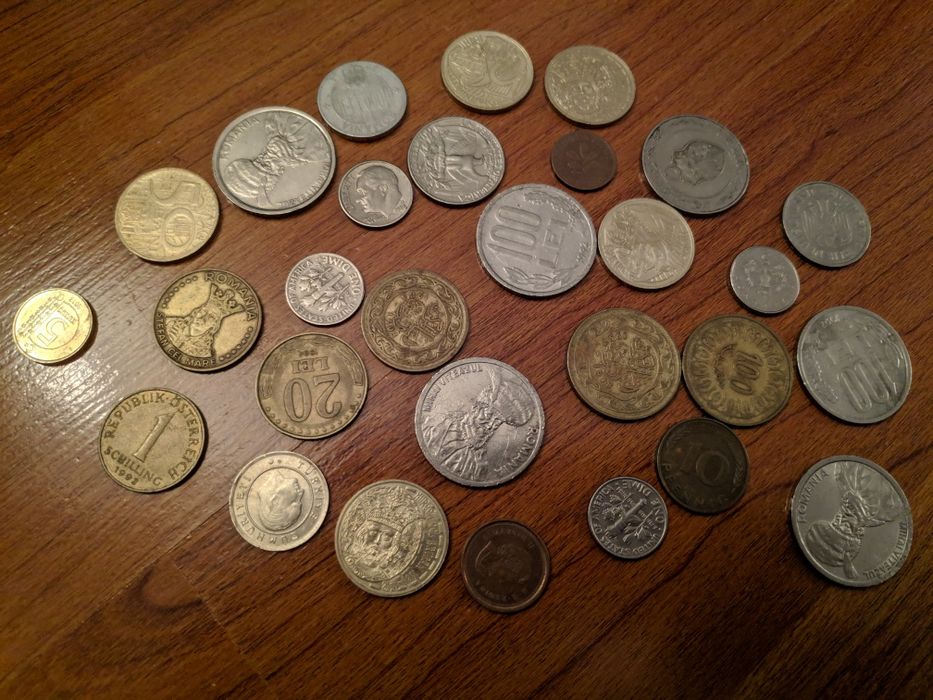 Colecție 29 monede arabe, englezești, turcești, românești, germane etc