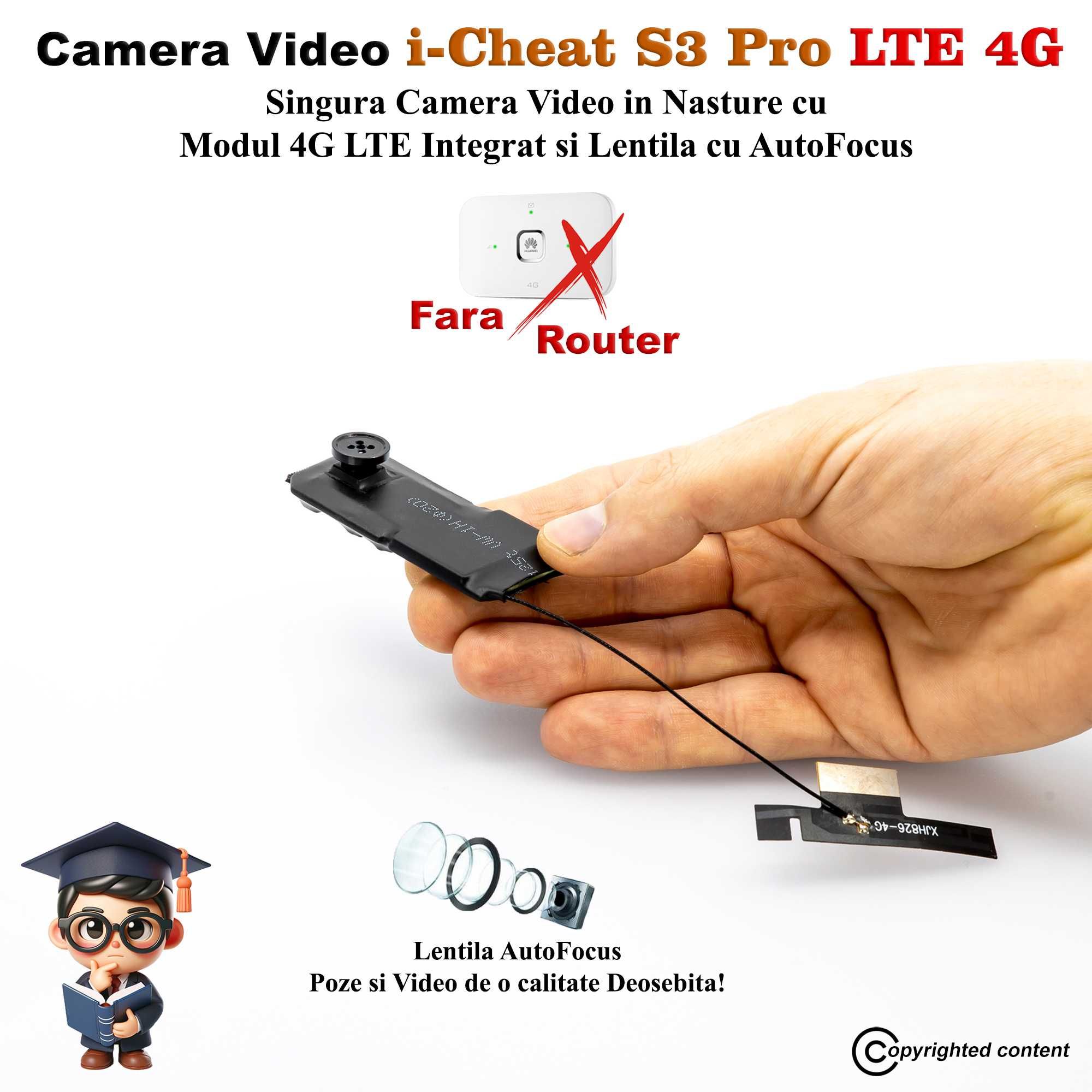 Casca de copiat + Camera Video in Nasture Fara Router 4G