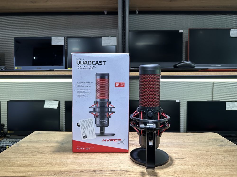 Микрофон Hyper X Quadcast, полный комплект, 8781/А10