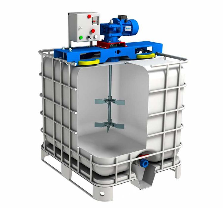 Миксеры для емкостей типа IBC (еврокуб). Мешалка для еврокуба.