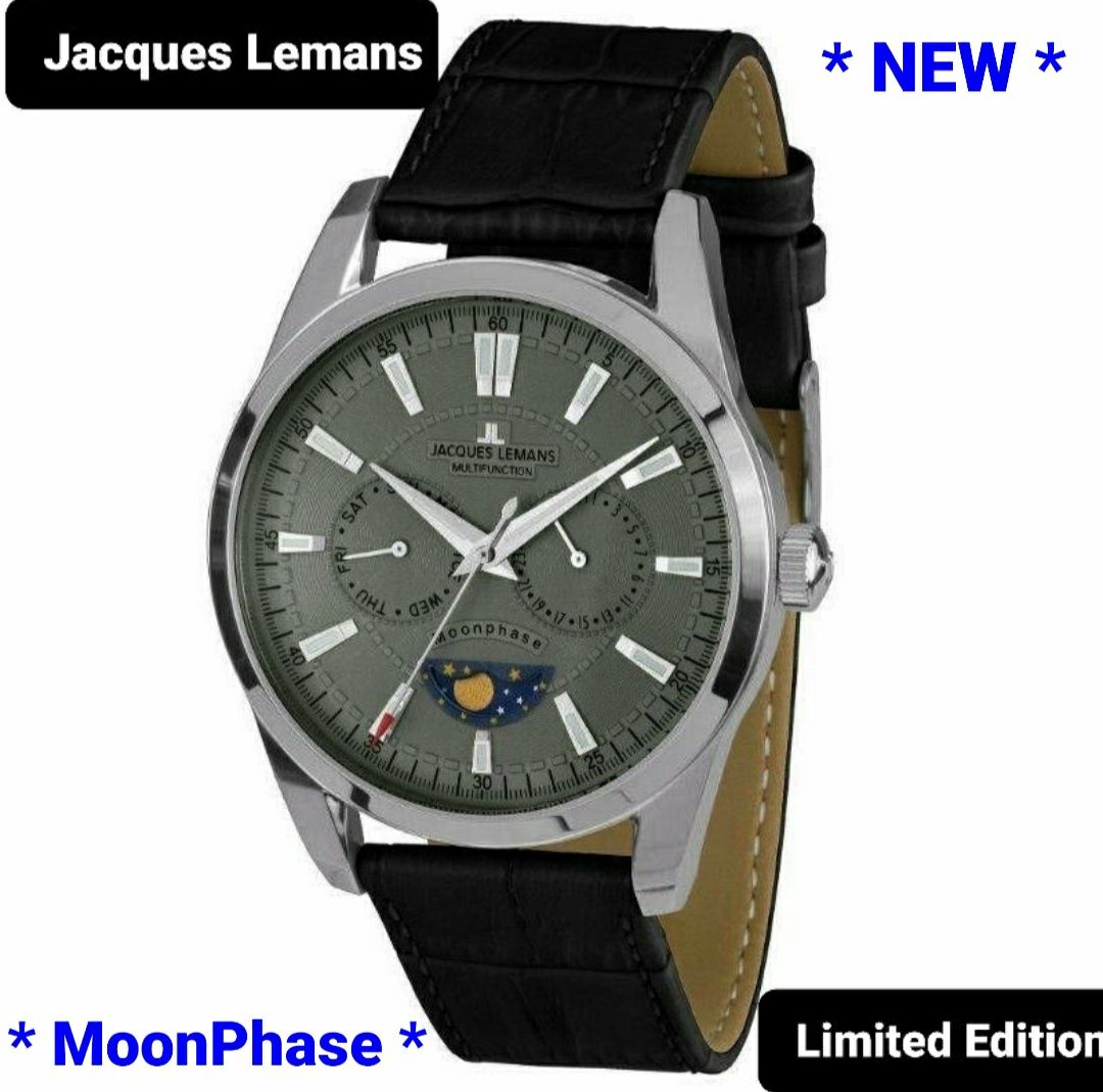 Ceas mâna*JACQUES LEMANS*MoonPhase*(fossil diesel atlantic barbatesc