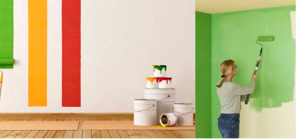 Покраска стен, левкас, малярные работы