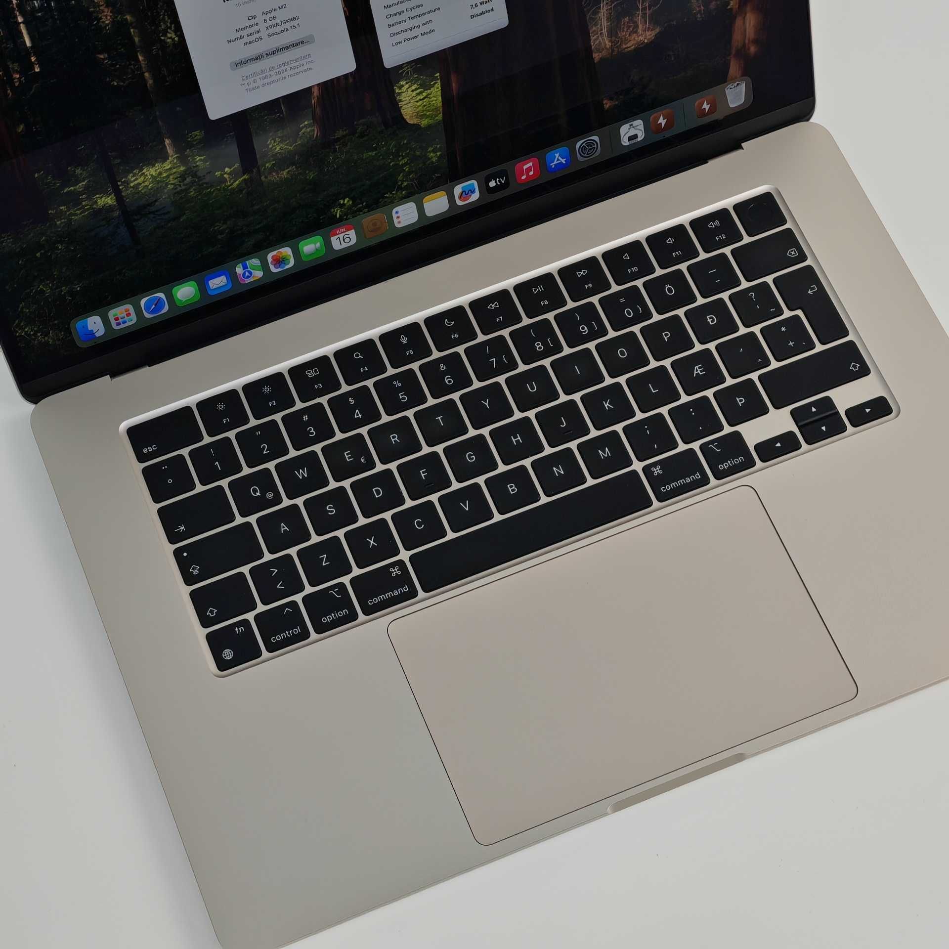 Laptop MacBook Air (15-inch 2023, M2)  Apple M2 10-core 8GB 256GB Gold