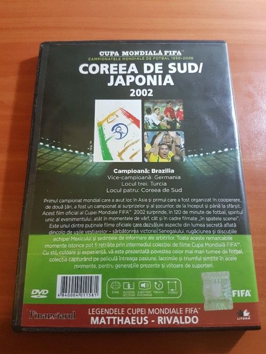 DVD-uri Cupa Mondială FIFA Coreea de Sud-Japonia 2002 și Germania 2006