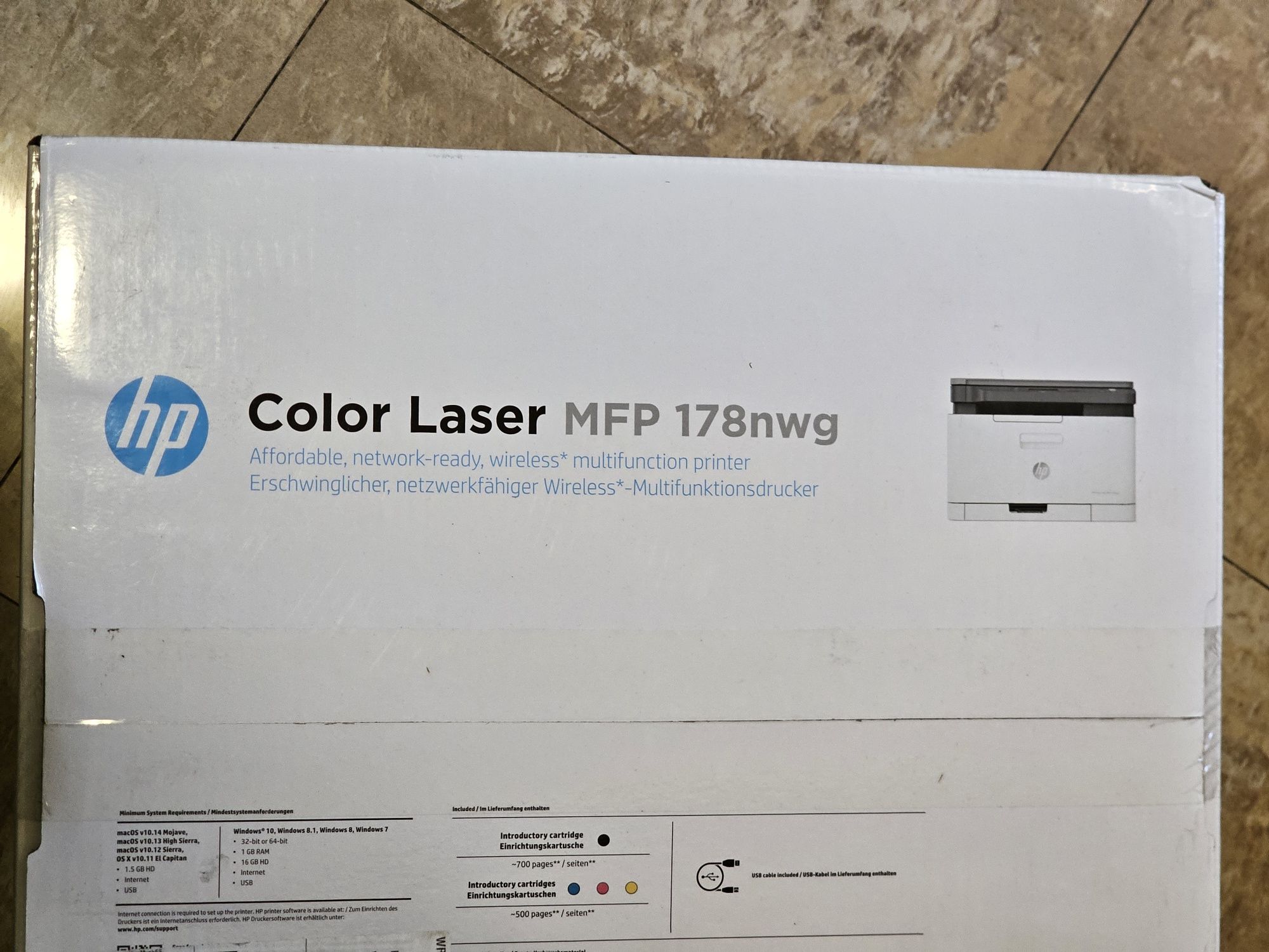 Imprimanta, HP, Color Laser MFP 178nwg, 3 in 1, A4, Alb/Negru, SIGILAT