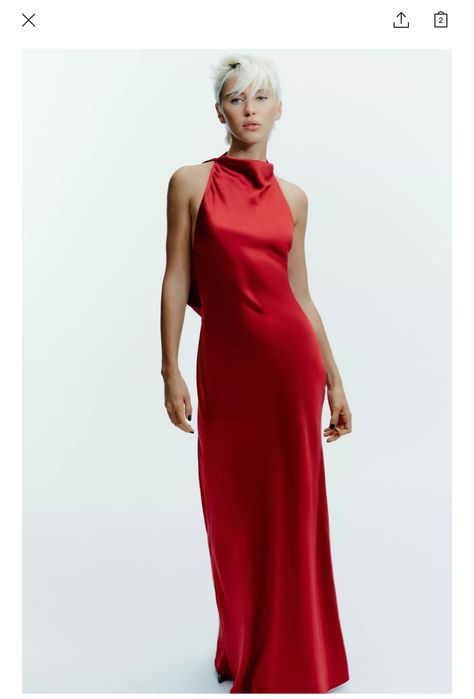 Червена официална рокля