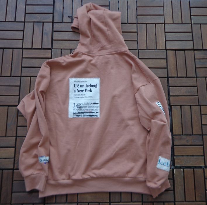 Мъжки суичър Iceberg Relaxed Fit Cotton Hoodie In Terracotta