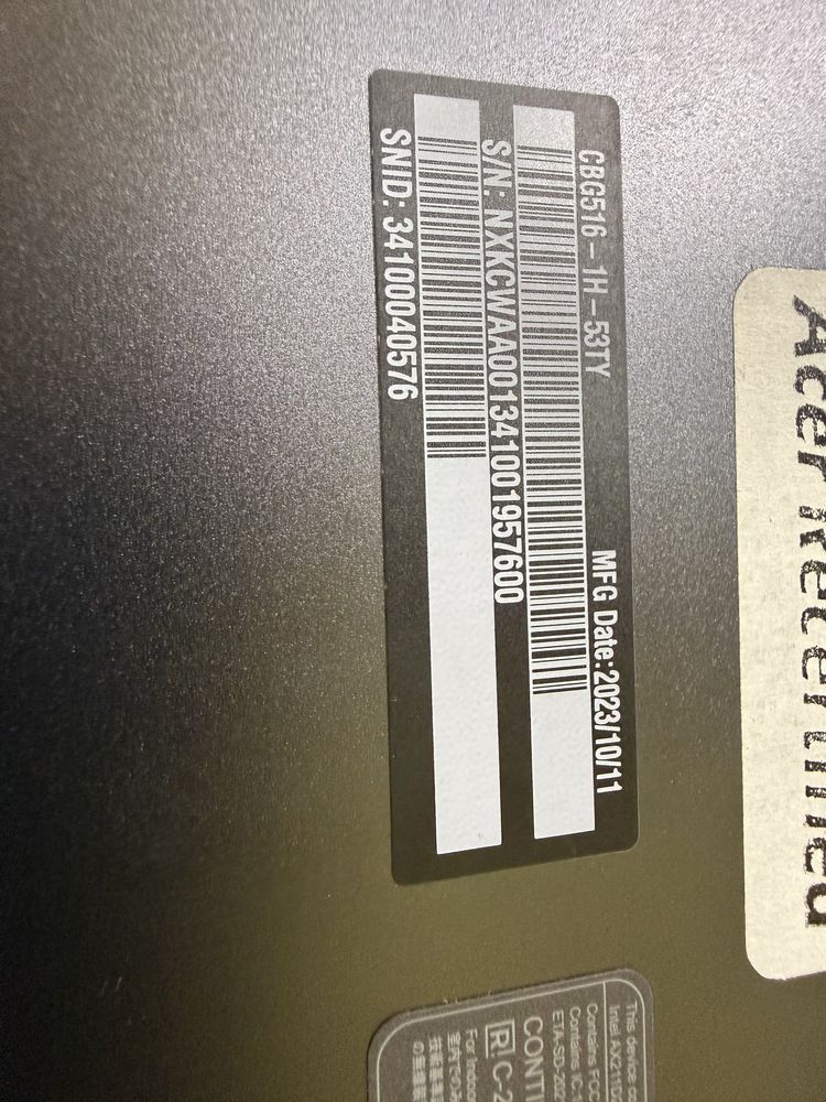 Acer chromebook 516 GE