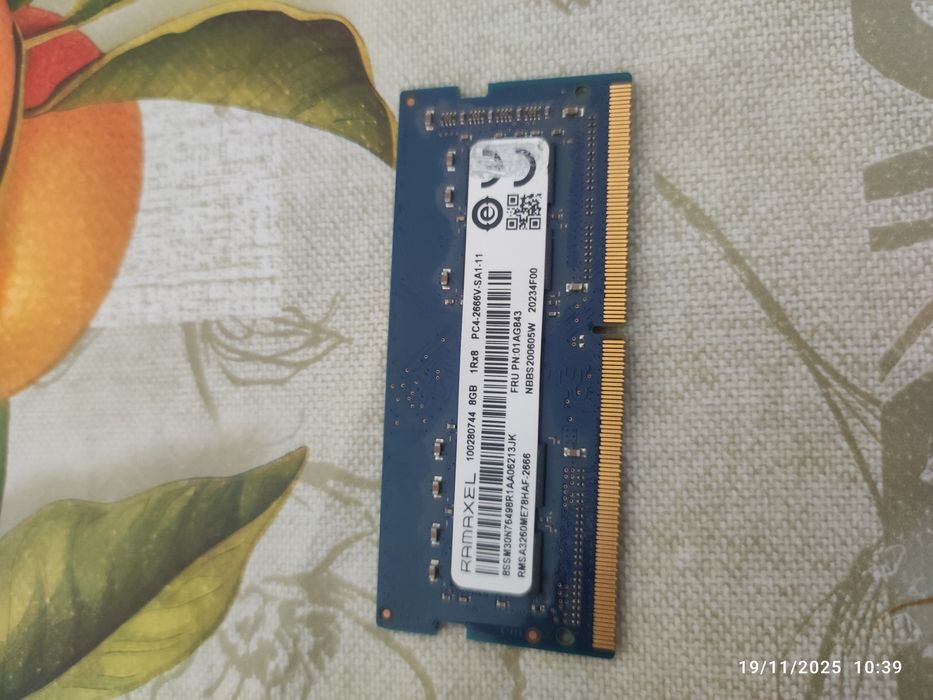 RAMAXEL 8GB DDR4 1Rx8 PC4-2666V  RMSA3260ME78HAF-266