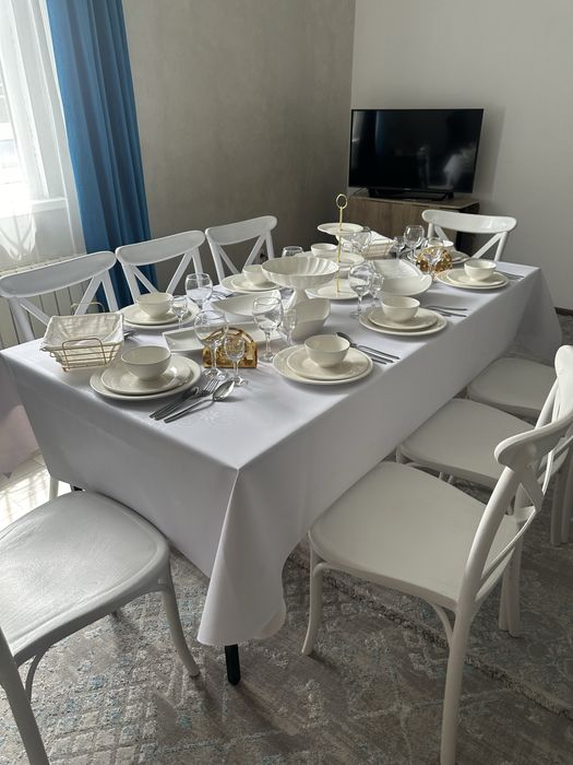 Аренда стол стулья посуда палатка казан титан газон оформление