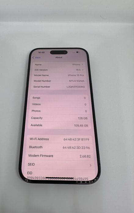 iPhone 15 Pro 128GB 100% батерия много добро състояние