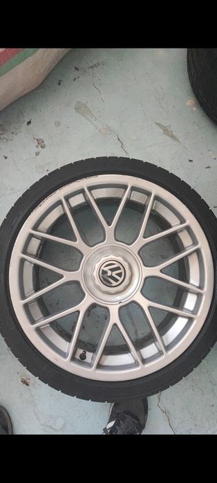 5х112 BBS 18 с летни гуми и налични капаци