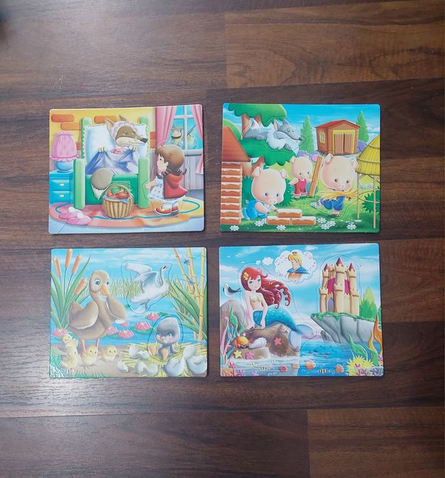 Set puzzle 4 povești clasice, piese mari