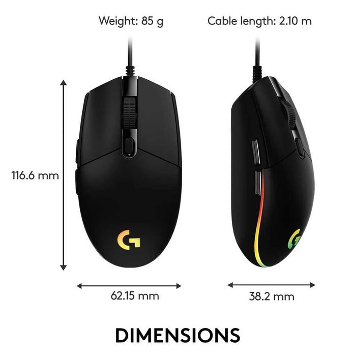 Logitech G102 — игровая мышь с RGB-подсветкой 8000 DPI. Есть доставка