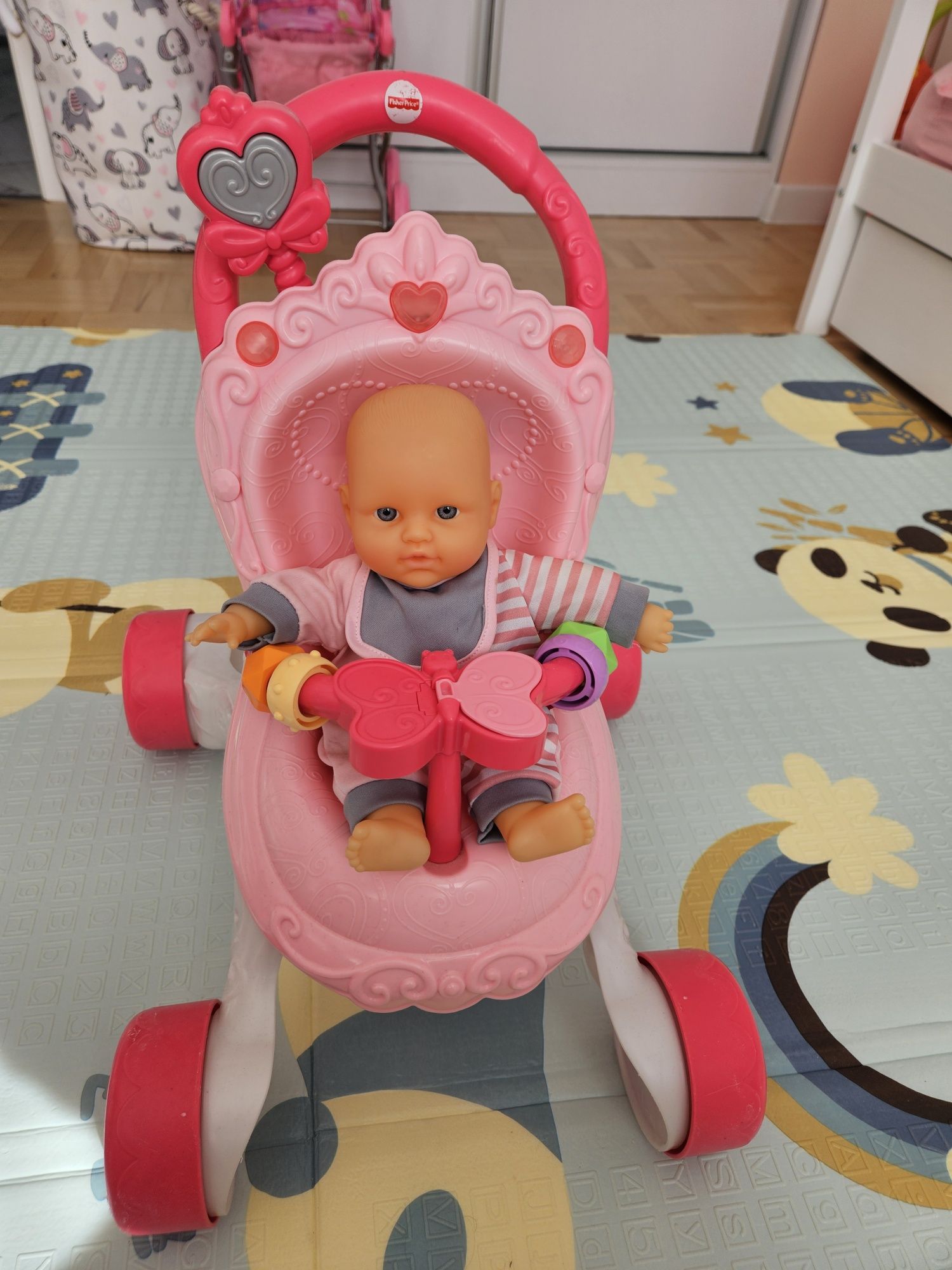 Детска бебешка количка и проходилка Fisher price