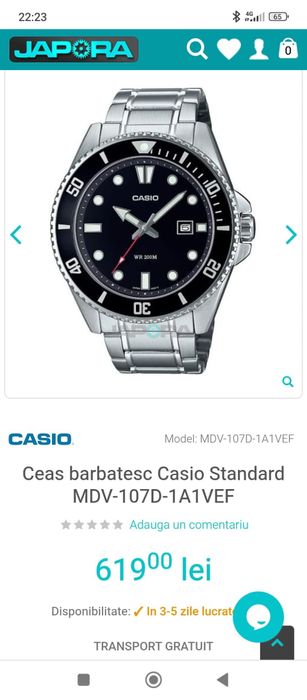 Ceas bărbat casio nou sigilat nefolosit adus de afara