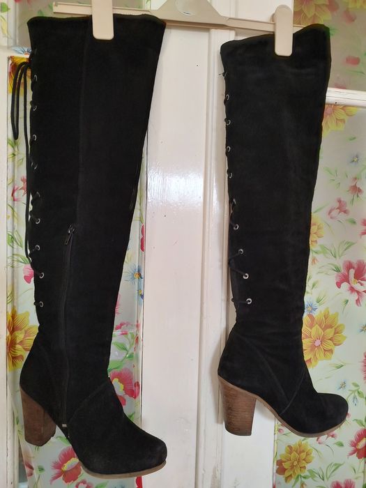 Cizme piele lungi peste genunchi 36