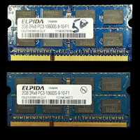 Продам память Elpida DDR3 SODIMM 2Gb + 2Gb